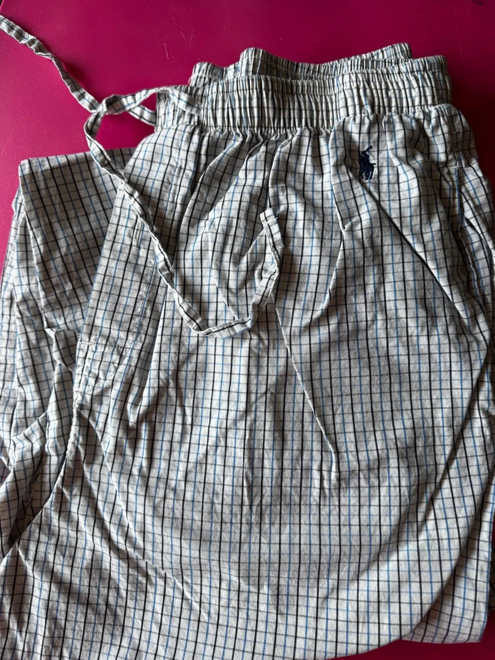 Polo by Ralph Lauren Men’s Blue & white check sleepwear set